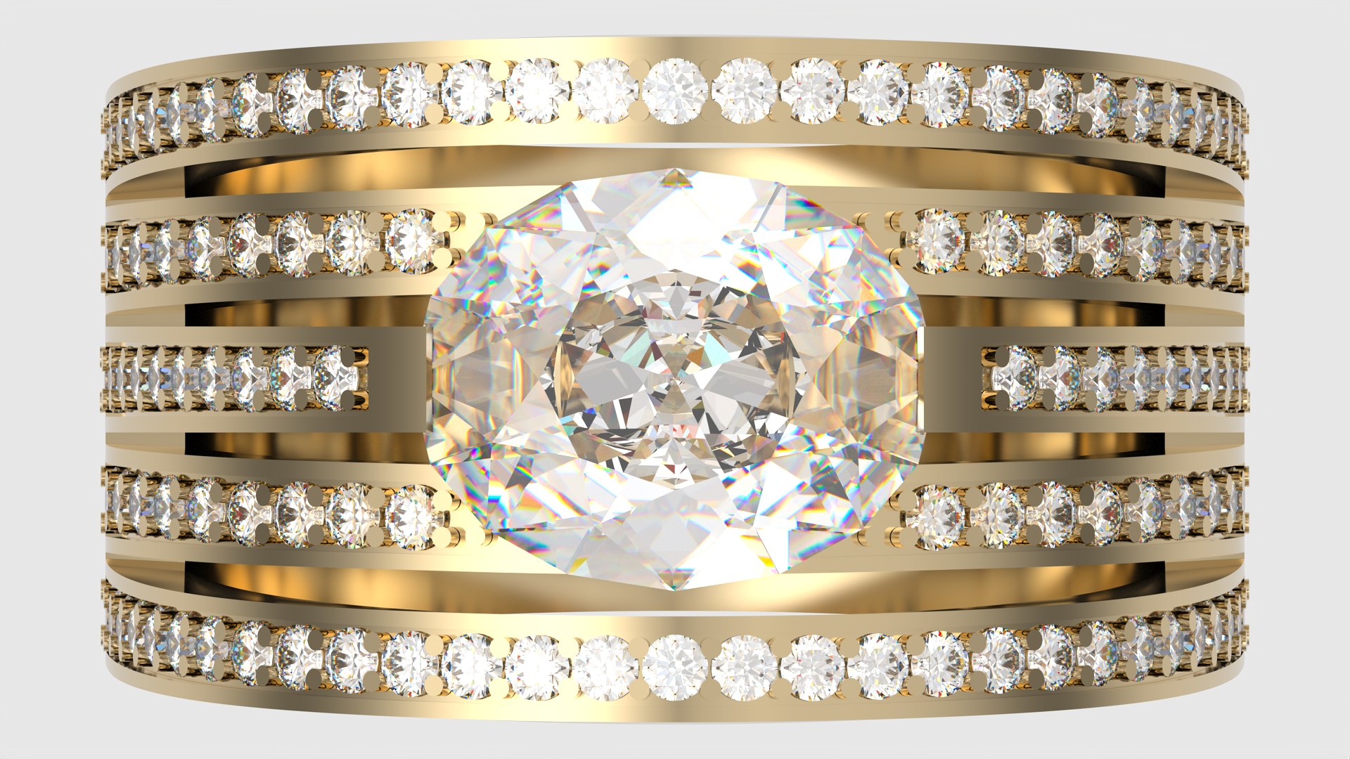 Triple Band Sapphire Ring JDBCo 3D - TurboSquid 2338726