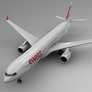3D airbus a330-300 swiss air