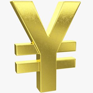 yen yuan symbol 3D