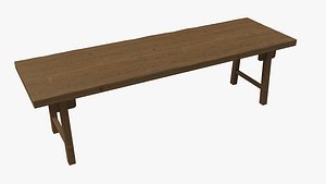 3D model Reclaimed wood table