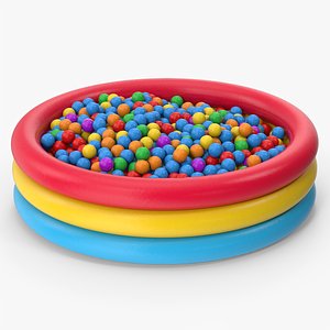 Rubber Pool With Balls model