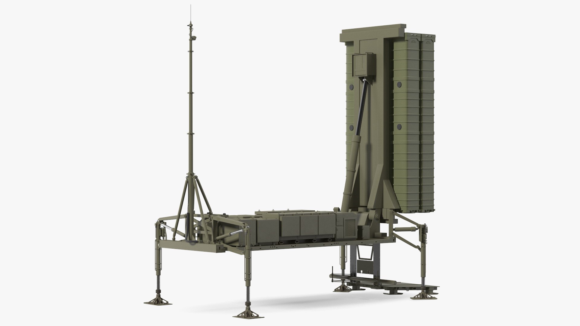 Air Defense Missile System Armed Position 3D model preview