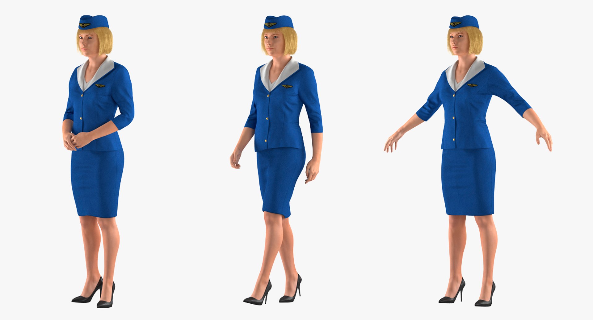 3D airline pilot stewardess rigged model https://p.turbosquid.com/ts-thumb/Ra/O5z7iA/hCdGPeSa/airlinepilotandstewardessriggedcollectionc4d3dmodels002/jpg/1507721928/1920x1080/fit_q87/6b3dfa8b2807e38876999418cc645c74fcaa250a/airlinepilotandstewardessriggedcollectionc4d3dmodels002.jpg