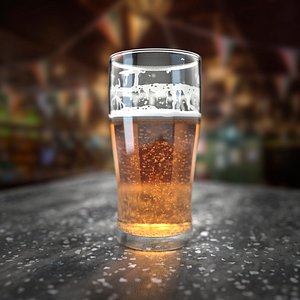 3D blender beer glass