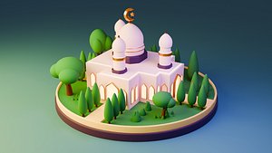 3D stylized ramadan icon model