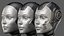 Collection de têtes de femme robot