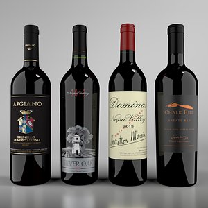 Wine Red Bottle set2
