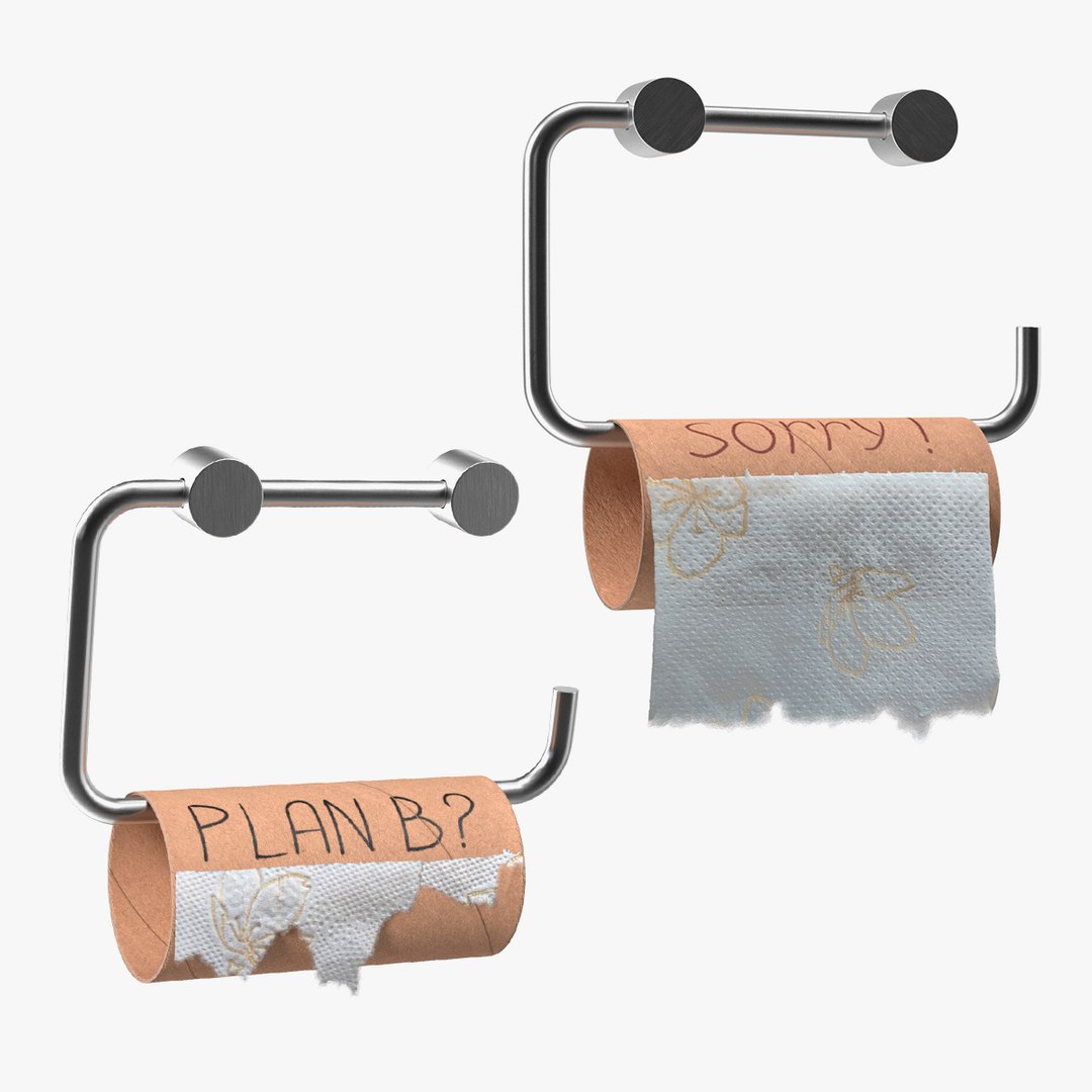 No Toilet Paper with Messages Collection 3D TurboSquid 1963046