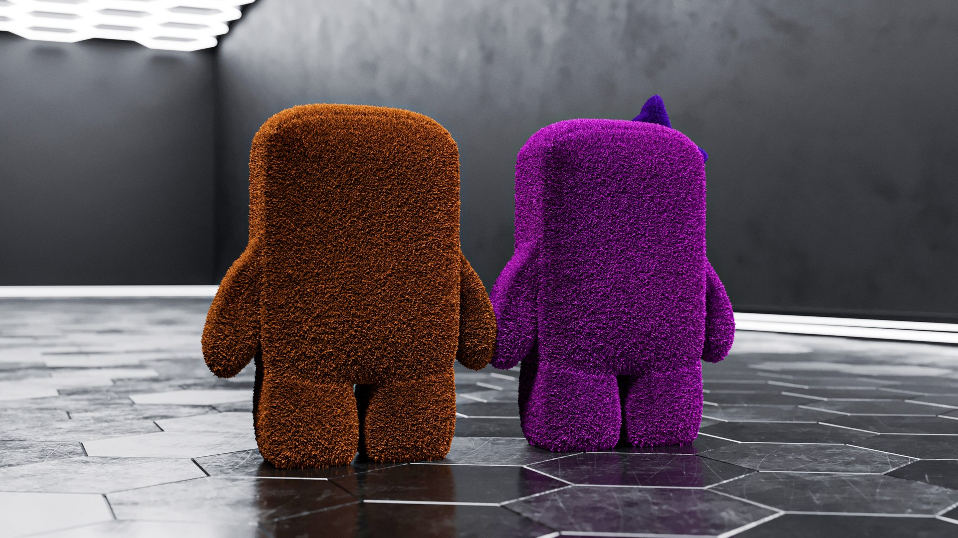 3D DomoKun Couple Model - TurboSquid 1846273