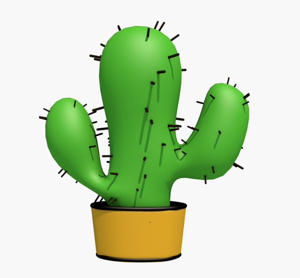 3D cartoon cactus plant model - TurboSquid 1574978