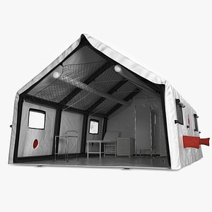 Equipped Medical Tent 3D