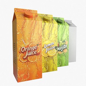 3D Juice Paper Box Packaging