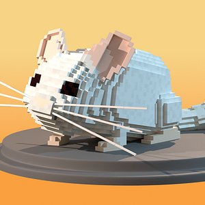 3D Pixelated Chinchilla