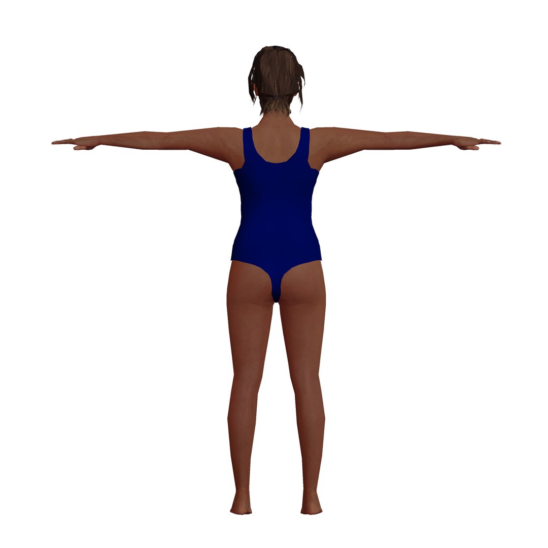 3D low-poly woman wearing - TurboSquid 1640679