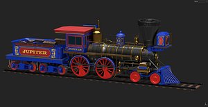 Jupiter Steam Locomotive 3D model