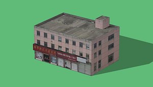 3D Chinese old factory building