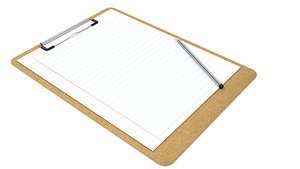 Clip Board with Paper Pen