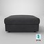 scandinavian ottoman 3D model