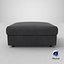 scandinavian ottoman 3D model
