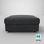 scandinavian ottoman 3D model