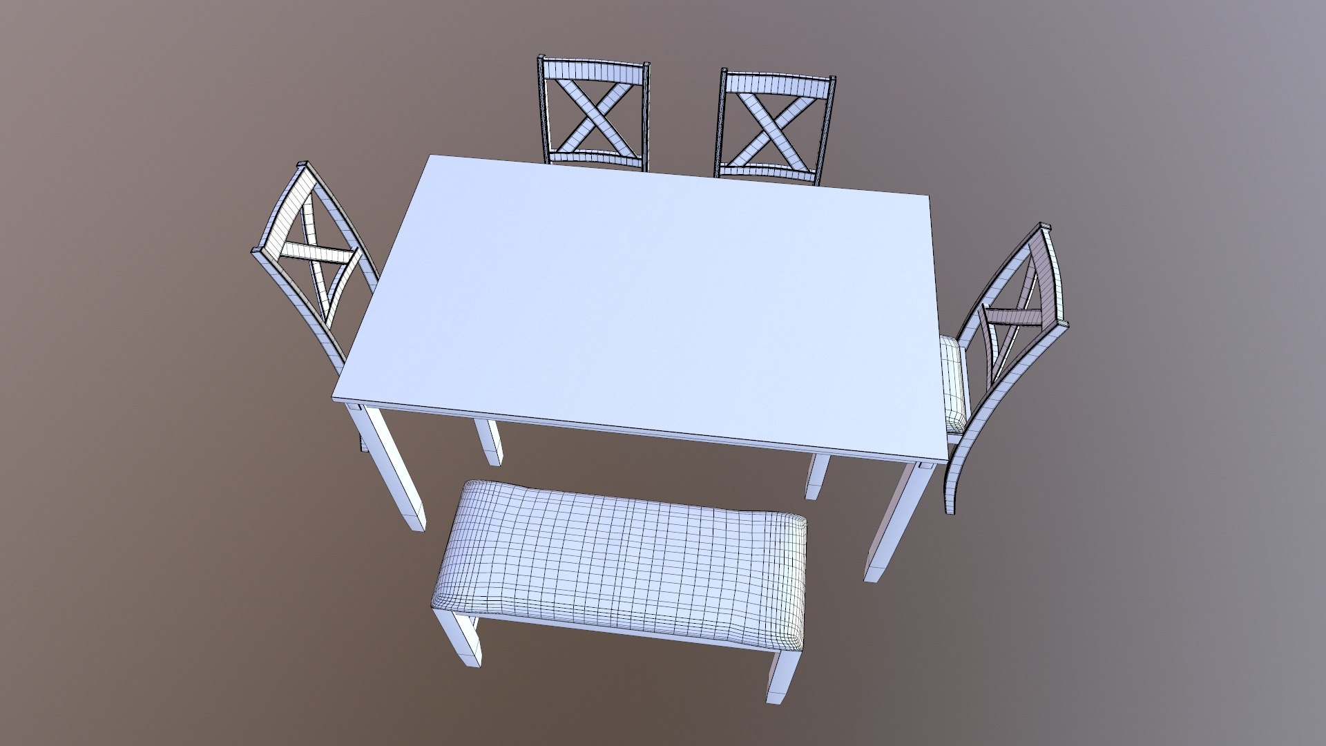 3D Model Dining Table - TurboSquid 2142292