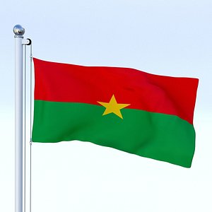 3d obj flag pole