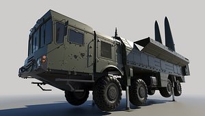 iskander ss-26 stone ballistic 3D model