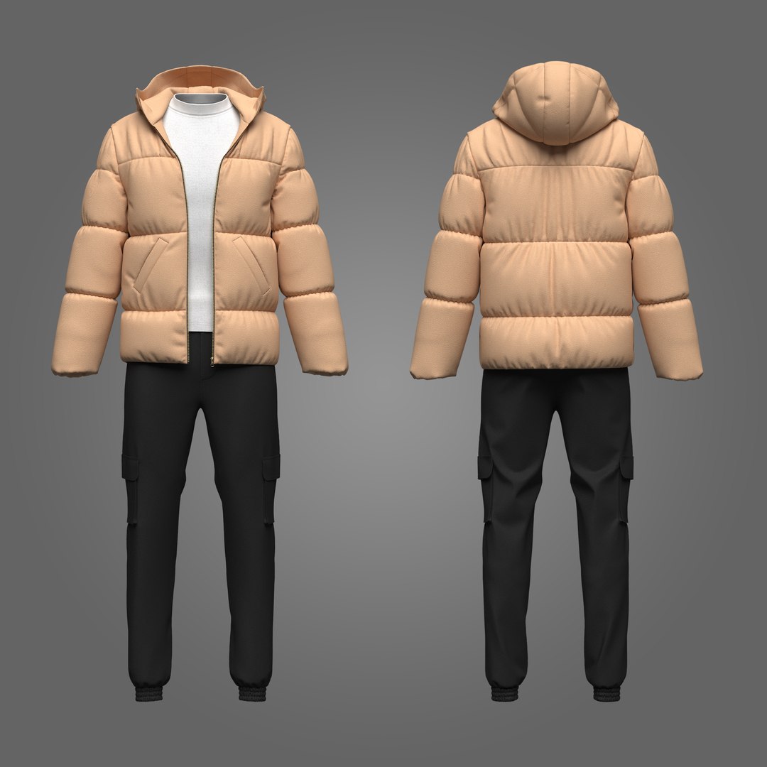 Regular Fit 3D Printed Polyester Men's Hooded Jacket