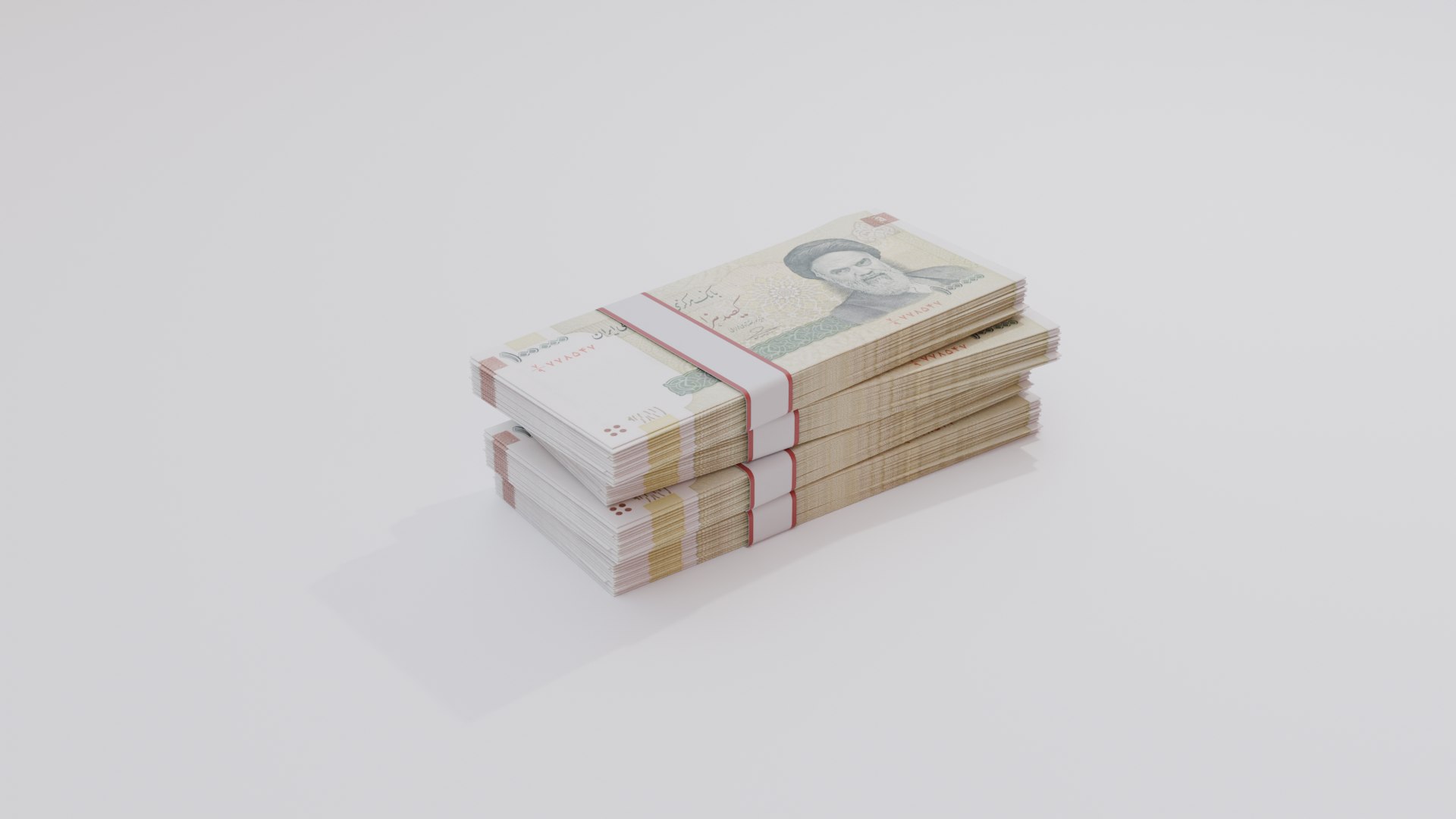 3D 100000 Iran Iranian Rial Currency - TurboSquid 2401323