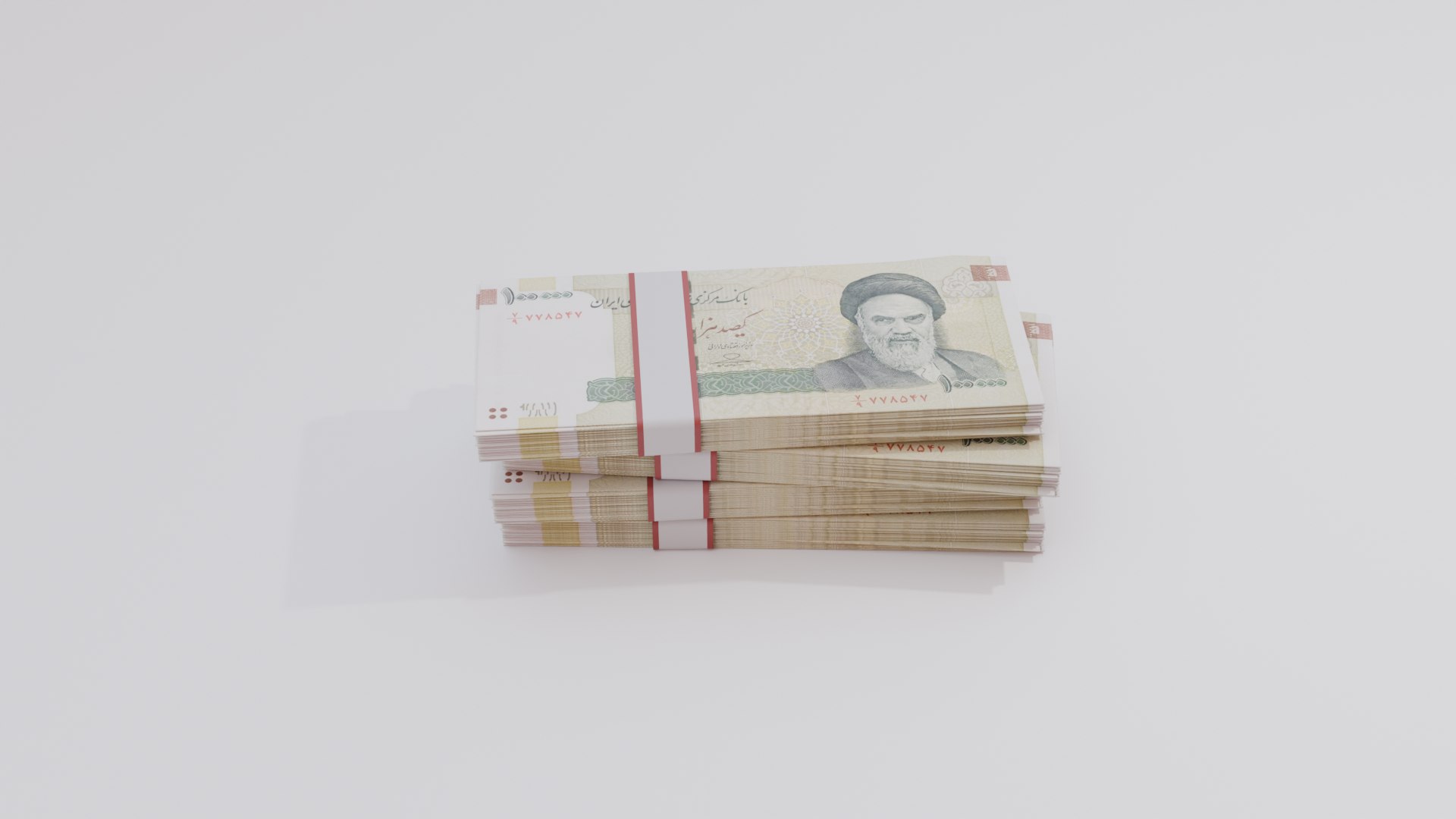 3D 100000 Iran Iranian Rial Currency - TurboSquid 2401323