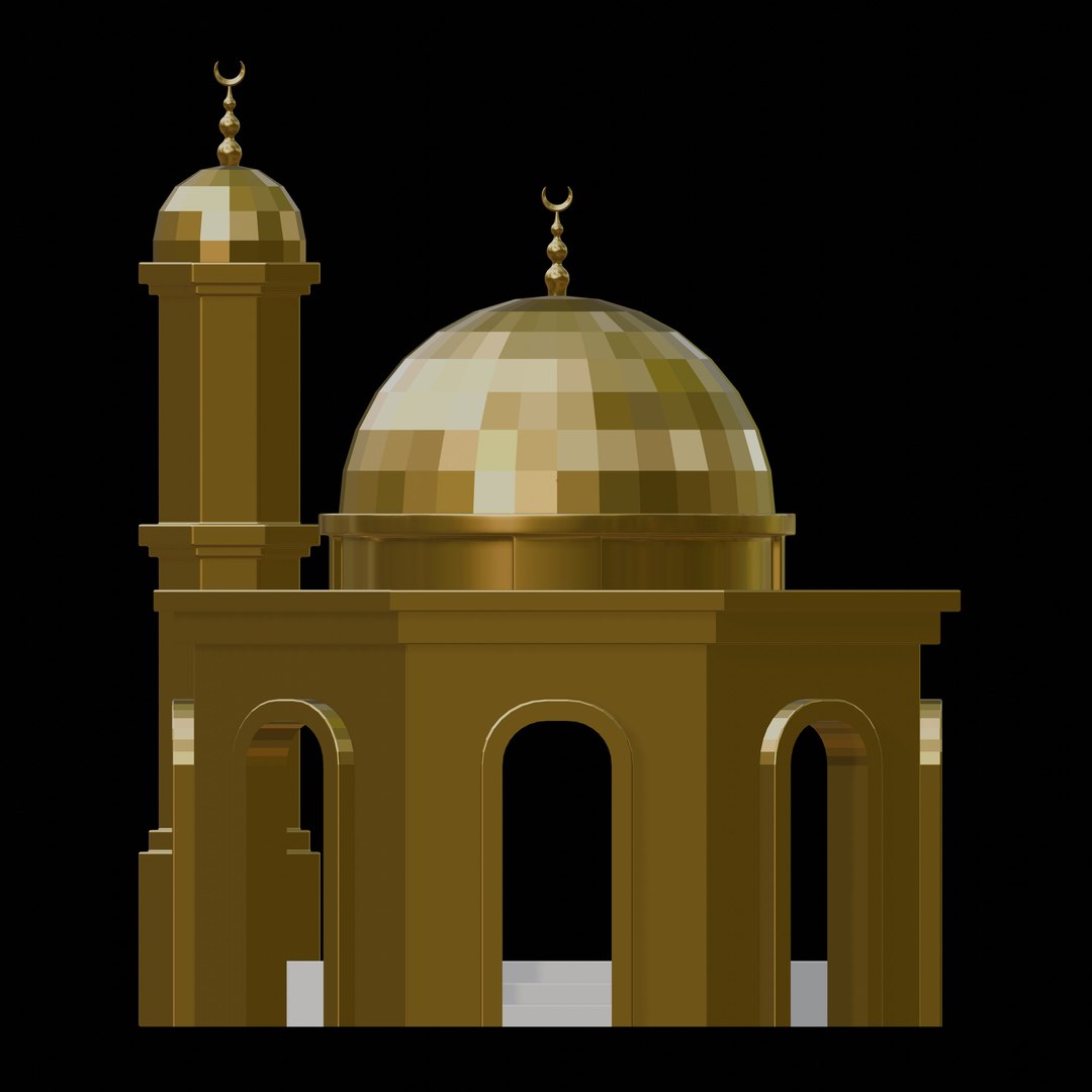 3D Hexagon Mosque - TurboSquid 2332525