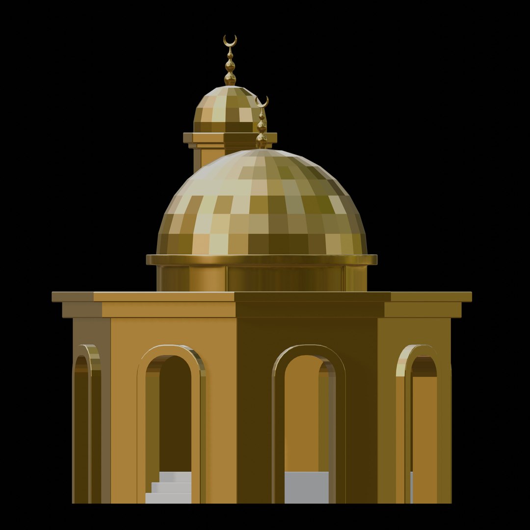 3D Hexagon Mosque - TurboSquid 2332525