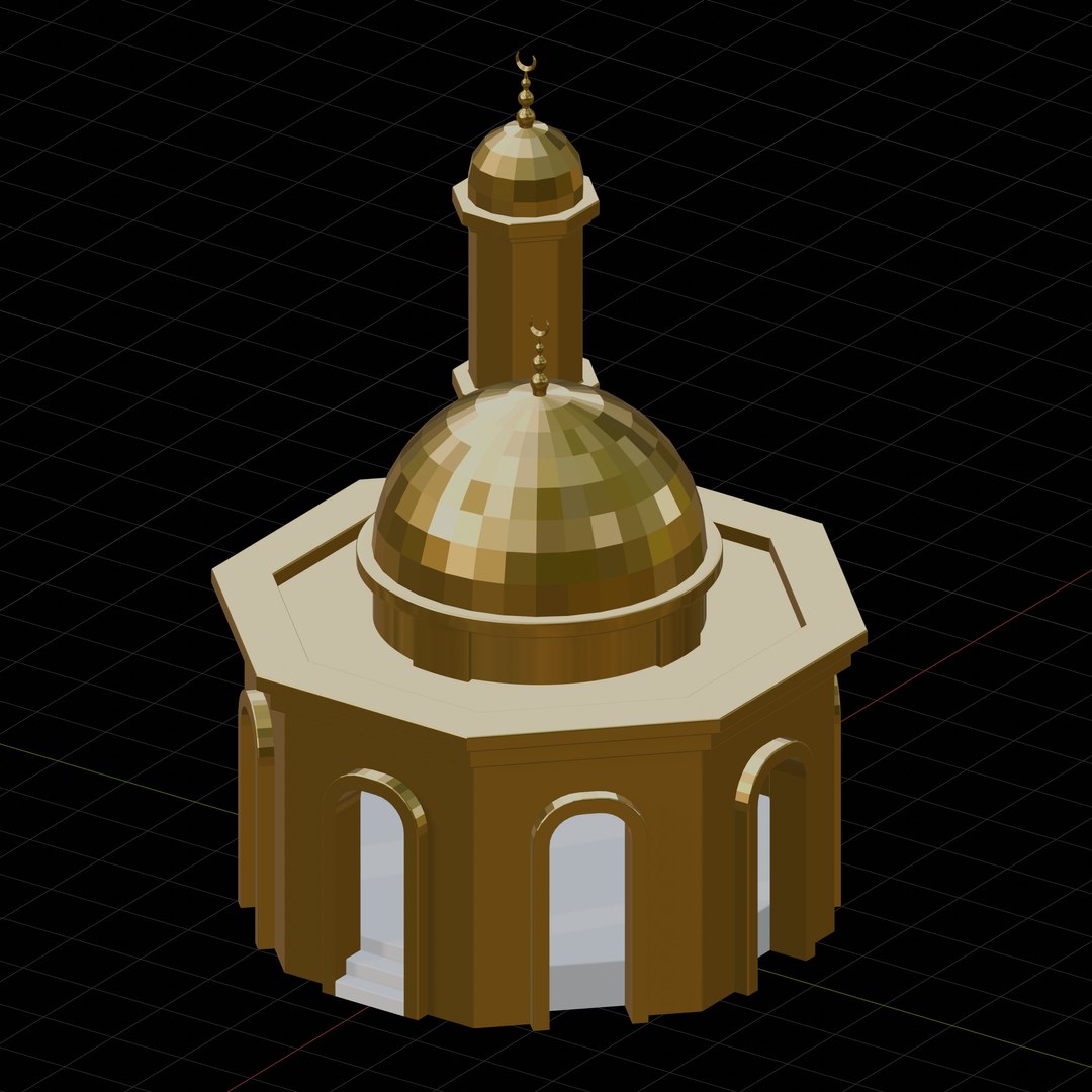 3D Hexagon Mosque - TurboSquid 2332525
