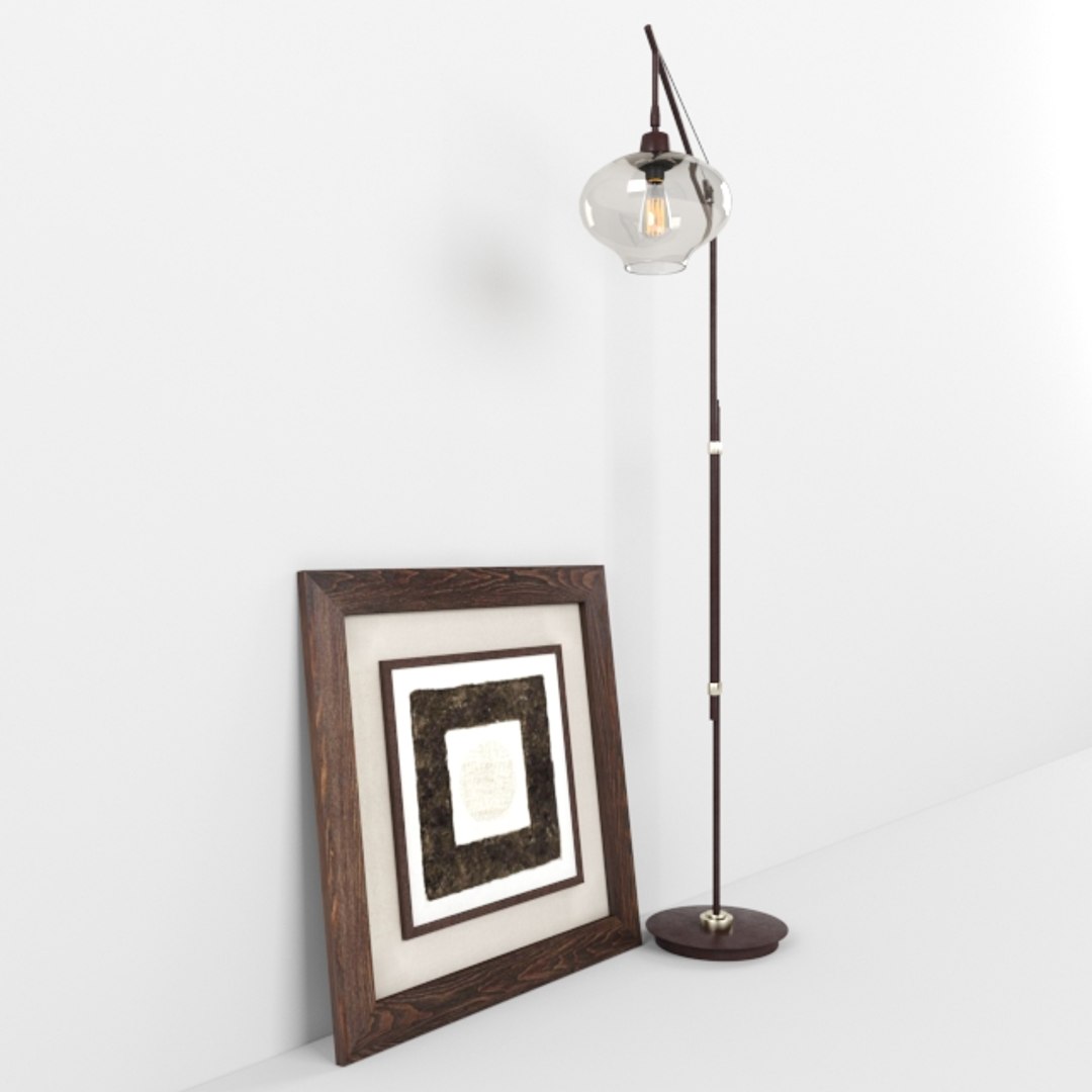 3D Model Lamps Industrial Bronze Floor TurboSquid 1198926