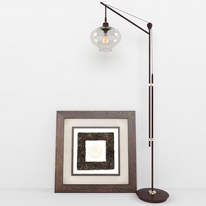 LAMPS PLUS Industrial Bronze Floor Lamp Modern Wall Art