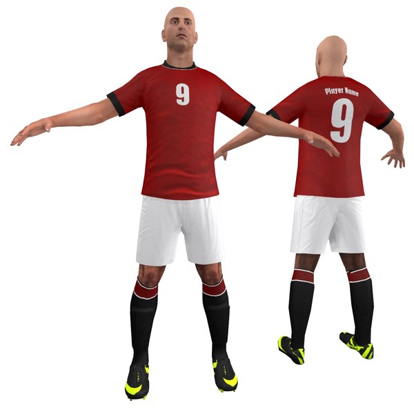 3d soccer pack characters stadiums model