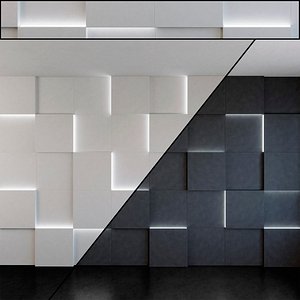3D Wall Panel Set 189 model