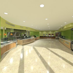3d model cafeteria equipment