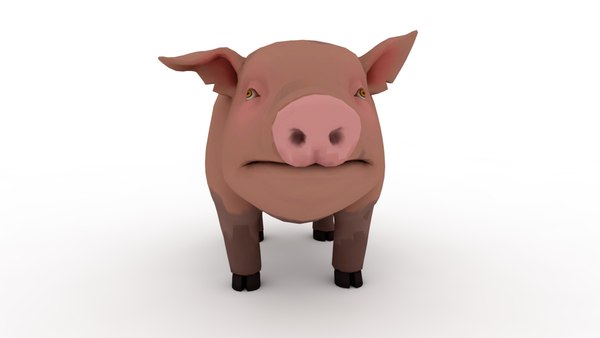 3D Модель Мультфильм Свинья - TurboSquid 1845123