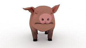 3D Cartoon pig
