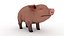 3D Cartoon pig 3D model