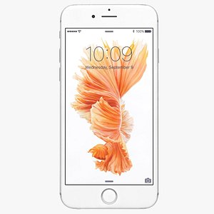 apple iphone 6s silver 3d model