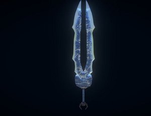 3D model sword ancient titans