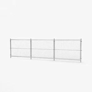 chain link fence 3D model