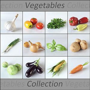 3d realistic vegetables