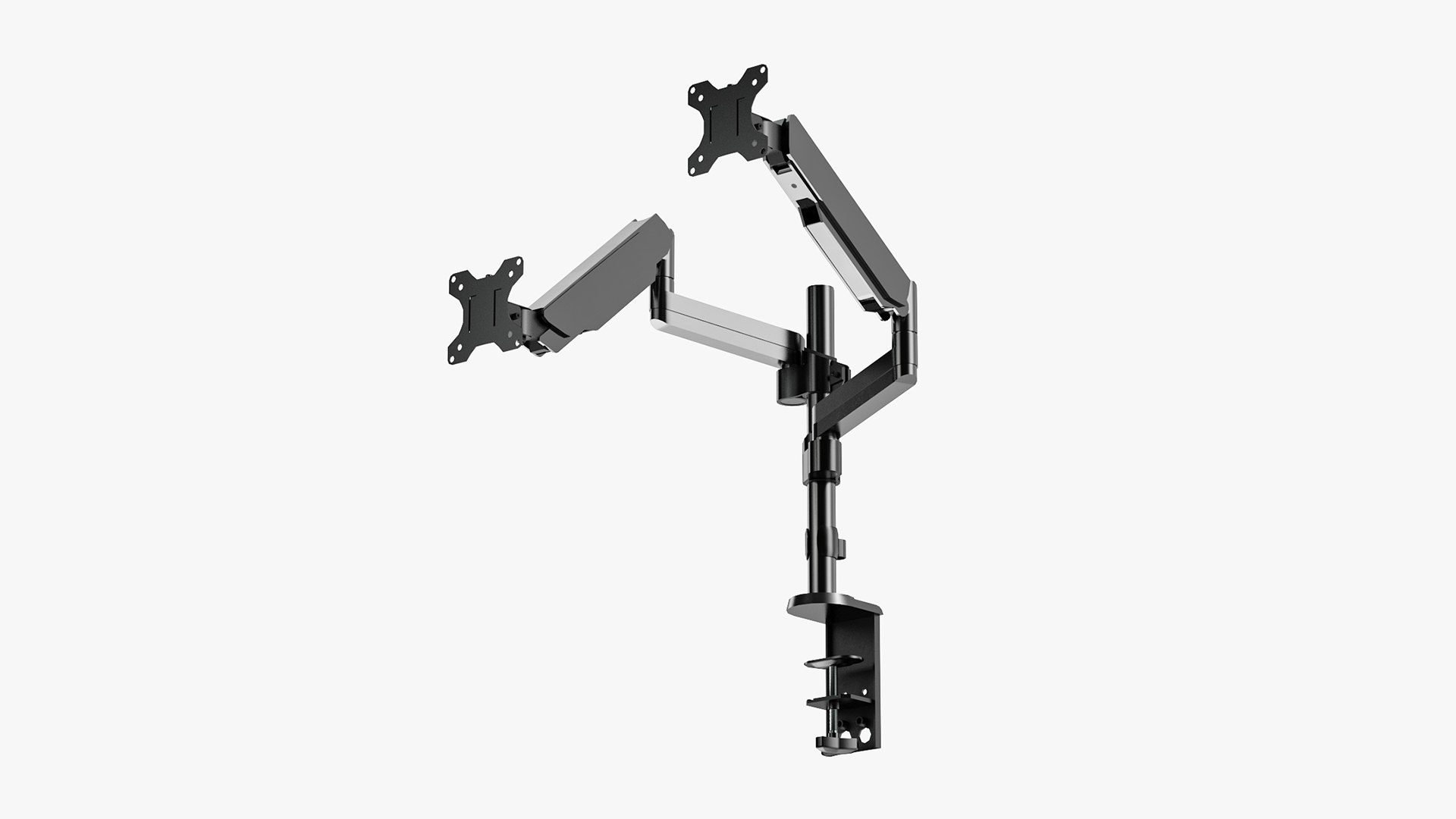 Dual Monitor Stand 3D model preview