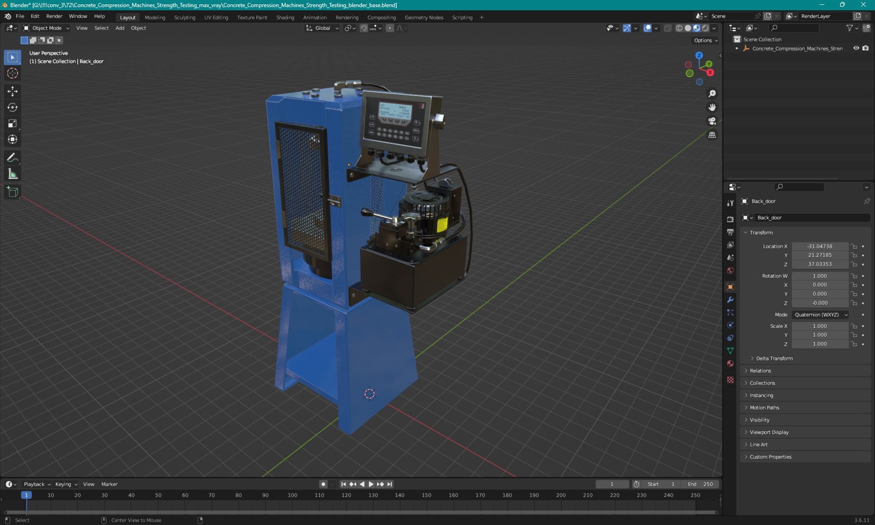 Concrete Compression Machines Strength Testing Model - TurboSquid 2325140