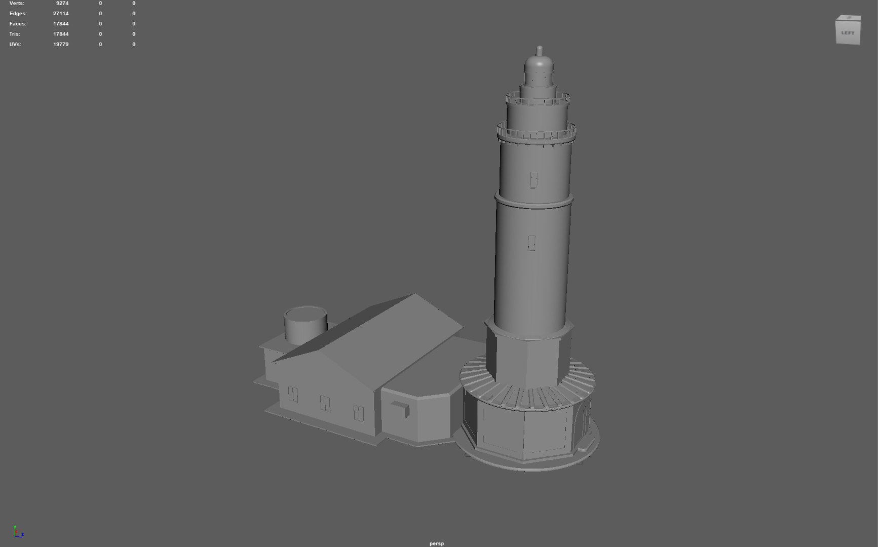 Classic Lighthouse With Keepers House 3D - TurboSquid 2368554