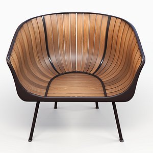 3D wood arm chair