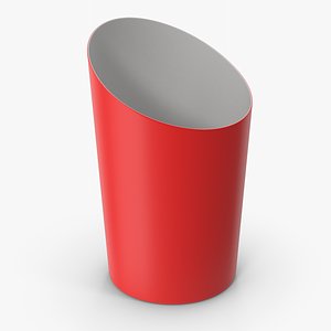3D model Fries Paper Pack Red